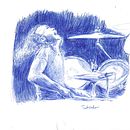 Ian Paice (Deep Purple). Projekt z dziedziny R i sunek ołówkiem użytkownika Salvador Paredes Garcia - 11.03.2022