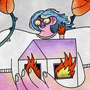 Hogar en llamas. Un projet de Illustration traditionnelle, Conception de personnages et Illustration numérique de Marina Hdez Ávila - 12.03.2022