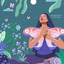 Butterfly Garden . Ilustrație tradițională, Ilustrație digitală & Ilustrație naturalistă de Jenny Caldwell - 03.09.2022