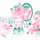 LOS 3 CERDITOS. Un progetto di Illustrazione tradizionale, Pittura ad acquerello e Character design di Obdulia Zamora - 16.03.2022
