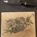 Mi Proyecto del curso: Tatuaje botánico con puntillismo. Un progetto di Illustrazione tradizionale, Design di tatuaggi e Illustrazione botanica di Leire Mancisidor rodriguez - 20.03.2022