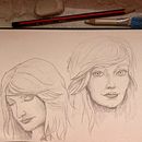Il mio progetto del corso: Ritratto su blocco da disegno: esplora il volto umano. Sketching, Drawing, Portrait Drawing, Artistic Drawing, and Sketchbook project by Annalisa Larosa - 03.21.2022
