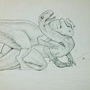 Dilophosaurus. Traditional illustration project by Joey Shifflett - 03.23.2022