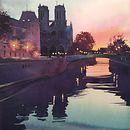Paris, Original Watercolor Painting. Un proyecto de Pintura y Arquitectura de Ekaterina Chistiakova - 24.03.2022