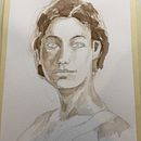 Mon projet du cours : Portraits à l’aquarelle : saisissez la personnalité de votre modèle. Een project van  Beeldende kunst, Schilderij, Aquarelschilderen y  Portrettekening van eva_nonn316 - 24.03.2022