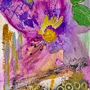 Mixed media piece of a flower titled "Hi, it's Me" . Ilustração tradicional projeto de Ivy Sheppard - 20.03.2022