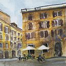 Mi Proyecto del curso: Técnicas modernas para paisajes urbanos en acuarela. Un proyecto de Pintura y Pintura a la acuarela de Luz Etcheberry - 25.03.2022