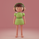 My project for course: Kawaii Character Creation in 3D with Blender . Un projet de Illustration traditionnelle, Conception de personnages, Illustration numérique, Modélisation 3D , et Manga de Amnah Almohtadi - 20.03.2022