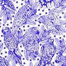 Estampa Papagaiada : Design de estampa para superfície têxtil com Photoshop. Un proyecto de Ilustración tradicional, Diseño de vestuario, Pattern Design, Diseño de moda e Ilustración digital de Luzia Sé - 26.03.2022