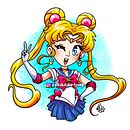 Sailor Moon dynamic practice. Traditional illustration project by Nicole Davila - 01.16.2022