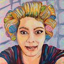 Self-portrait. Un proyecto de Ilustración tradicional, Bellas Artes, Pintura y Pintura acrílica de Isis Atena Parada Lima - 28.03.2022