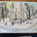 My project for course: Urban Sketching: Express Your World in a New Perspective. Projekt z dziedziny Trad, c, jna ilustracja, Sketching,  R, sunek, Malowanie akwarelą,  R, sunek architektoniczn i Sketchbook użytkownika Annabel Townsend - 28.03.2022
