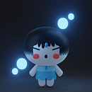 Meu projeto do curso: Criação de personagens Kawaii em 3D com Blender. Projekt z dziedziny Trad, c, jna ilustracja, Projektowanie postaci, Ilustracja c, frowa,  Modelowanie 3D i Manga użytkownika giovanna_mayra_o_t - 26.03.2022