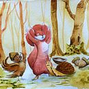 My project for course: Animal Characters in Watercolor for Children’s Books . Ilustrație tradițională, Arte plastice, Pictura, Desen, Pictură în acuarelă, Ilustrație pentru copii și Narrativ de Katarína Kubečkova - 03.30.2022