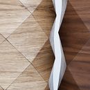 Diamond Wood Tables and sitting stools | Wood Textiles. Product Design, and Textile Design project by Tesler + Mendelovitch - 04.03.2022
