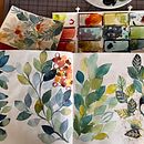 Flowers and Leaves. Artistic Floral Watercolor: Connect with Nature. Traditional illustration, Painting, Watercolor Painting, and Botanical Illustration project by Melissa Rossato - 03.30.2022