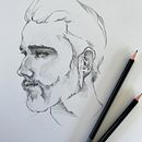 Mon projet du cours : Carnet de portraits : explorez le visage humain. Un proyecto de Bocetado, Dibujo, Dibujo de Retrato, Dibujo artístico y Sketchbook de marioncreaqua - 08.04.2022
