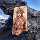 Morgana - pyrography piece . Prelucrarea lemnului, Arte și meșteșuguri, Artă conceptuală, Desen de portret, Desen realist și Decorațiuni de Marta Kosowska - 02.10.2022