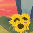 Sunflowers/Girasoles - Retratos pictóricos con técnicas digitales. Un proyecto de Ilustración digital, Dibujo de Retrato y Pintura digital de Sara Azurdia - 07.04.2022
