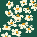 Flower Cap Wallpaper. Design, Ilustração tradicional, e Marketing projeto de Karen Alleluia - 11.04.2022