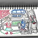 FROM WORK TO HOME. Ilustração tradicional, Esboçado, Criatividade, Desenho, e Sketchbook projeto de osvgandoy - 11.04.2022