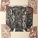Elephant: Contemporary Printmaking. Projekt z dziedziny Trad, c, jna ilustracja, Craft,  Sztuki piękne i Stemple użytkownika Nicole Smith - 10.04.2022