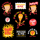 Branding for Pound & Pie Bakery.. Un proyecto de Ilustración tradicional, Diseño, Br, ing e Identidad y Diseño de personajes de Justin Poulter - 01.01.2022