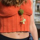 Real Plant Jewellery - Kokedama Necklace and Earrings - Wearable Plants. Jewelr, Design, Floral, Plant Design, Accessor, and Design project by Archelaos Biehler - 04.12.2022