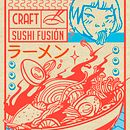 Craft Sushi Fusión. Traditional illustration, and Graphic Design project by Flecha Estudio Creativo - 04.13.2022