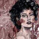 Meu projeto do curso: Retrato Ilustrado com Procreate . Projekt z dziedziny Trad, c, jna ilustracja, Grafika wektorowa, Ilustracja c, frowa i Portret użytkownika Virginia Maria Oliveira Melo - 14.04.2022