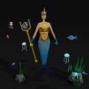 My project for course: Low Poly Character Modeling for Video Games. Een project van 3D,  3D-modellering, Videogames, 3D-karakterontwerp y Videogame-ontwerp van Anna Anatskaya - 14.04.2022