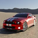Shelby GT500. Een project van 3D y  3D-modellering van José David Torres Adelantado - 15.04.2022