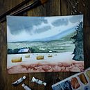 My project for course: Watercolor Landscapes: Experimental Tools and Techniques. Un progetto di Belle arti, Pittura e Pittura ad acquerello di Zsanett Godnics Bakos - 16.04.2022