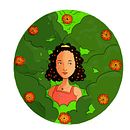 Meu projeto do curso: Retrato ilustrado com elementos botânicos. Un projet de Illustration traditionnelle, Illustration numérique, Illustration botanique , et Dessin numérique de Ana Clara Rocha Fuzari - 18.04.2022