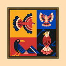 Building Birds with Shapes Ein Projekt aus dem Bereich Traditionelle Illustration, Grafikdesign und Vektorillustration von Erikas Chesonis - 19.04.2022