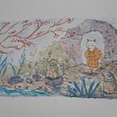 Mon projet du cours : Illustration à l’aquarelle dans le style japonais . Ilustrație tradițională, Desen și Pictură în acuarelă de Eve Rodolfi - 04.20.2022