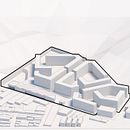Diagrama feito no estilo do escritório Bjarke Ingels Group (BIG) para um projeto de conjunto de habitação social para Frei Caneca (Rio de Janeiro). Arquitetura, Ilustração arquitetônica, e Design gráfico projeto de Mateus Benevenuti - 20.04.2022