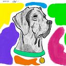 Dog and Color. Pintura digital e Ilustração tradicional projeto de Angelica H. - 03.04.2022