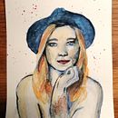 Mein Kursprojekt: Artistische Aquarellporträts (Gina) . Artes plásticas, Pintura, Pintura em aquarela, e Desenho de retrato projeto de Ricarda Goertz - 20.04.2022