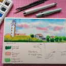 Mein Kursprojekt: Aquarellreiseheft Ein Projekt aus dem Bereich Traditionelle Illustration, Aquarellmalerei, Architektonische Illustration und Sketchbook von Patricia Roß - 22.04.2022