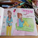Mon projet du cours : Création de personnages à partir de dessins d'observation. Traditional illustration, Character Design, Drawing, and Sketchbook project by Séverine Creton - 04.24.2022