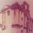 Iglesia de Medina al atardecer. Ilustração arquitetônica projeto de Higinio C.E. - 24.04.2022