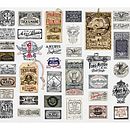 Hand Painted Labels . Un proyecto de H, lettering, Tipografía, Pintura a la acuarela y Diseño gráfico de Glenn Wolk - 27.04.2022