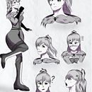 Proyecto: "Fragmentos de mi alma" . Un projet de Conception de personnages, Dessin au cra, on, Dessin, Illustration à l'encre , et Manga de renanegro99 - 27.09.2022