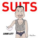 Caricatura de Louis Litt  SUITS. Traditional illustration project by Montse Barcons - 04.29.2022