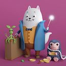 Sebo Cat and Fantastic Beasts Ein Projekt aus dem Bereich 3D, Traditionelle Illustration, Design von Figuren, Kreativität und 3-D-Modellierung von Radu Mocanu - 28.04.2022