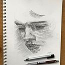 Mi Proyecto del curso: Sketchbook de retrato: explora el rostro humano. Sketching, Drawing, Portrait Drawing, Artistic Drawing, and Sketchbook project by Elsie Art - 03.29.2021