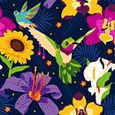 Mom’s Garden 💐. Pattern Design, Vector Illustration, Traditional illustration, and Costume Design project by Kropsiland - 05.02.2022