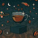Just Coffee. Een project van Traditionele illustratie,  Tekening, Digitale illustratie y  Illustratie met inkt van Alessandra de Mello - 01.05.2022
