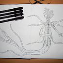 My project for course: Fantasy Sketchbook: Draw Characters from Imagination. Projekt z dziedziny Trad, c, jna ilustracja, Kreat, wność,  R, sunek i Sketchbook użytkownika Vendula Brunhoferová - 05.05.2022